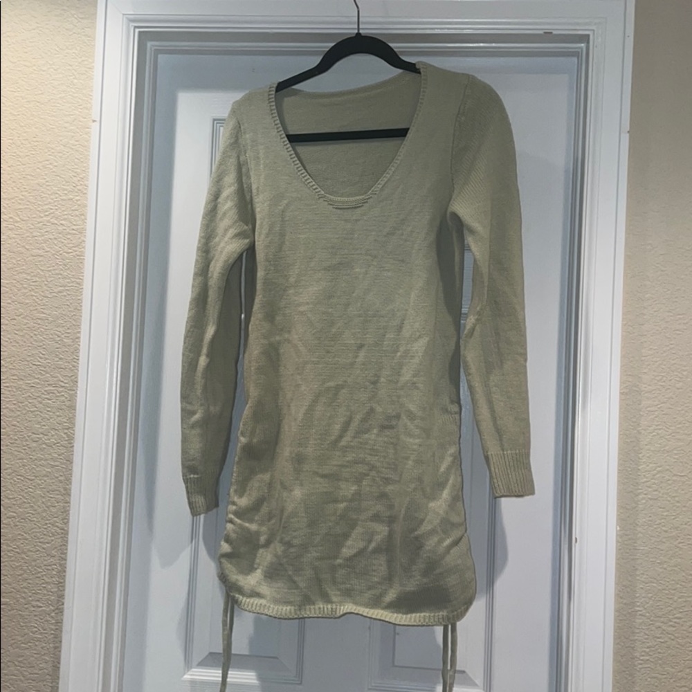 Light green sweater dress